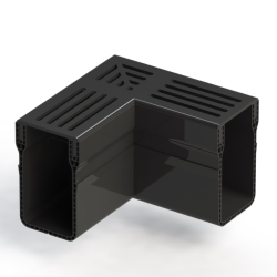 Star Drain 65/100 Hoekstuk - Zwart (Aluminium)