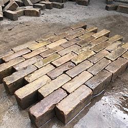 SBV09L, Oude Gebakken Klinkers, Dikformaat, Geel-Brons