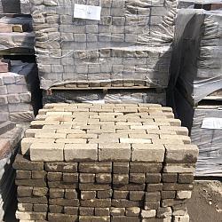 P006, Oude Gebakken Klinkers, Dikformaat, Geel-Brons