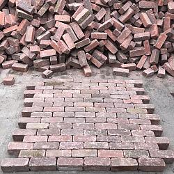 P010, Oude Gebakken Klinkers, Dikformaat, Rood-Bruin