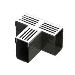Star Drain 65/100 T-stuk - Grijs (Aluminium)