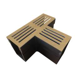 Star Drain 65/100 T-stuk - Roestbruin (Cortenstalen)