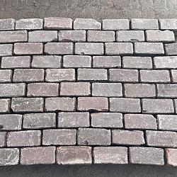 Oude gebakken klinkers keiformaat Rood/Paars