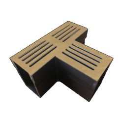 Star Drain 65/100 T-stuk - Roestbruin (Cortenstalen)