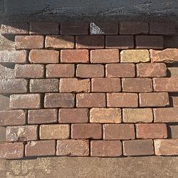 V63, Oude Gebakken Klinkers, Keiformaat, Rood-Bruin