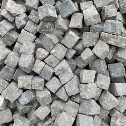 SBV10L, Natuursteenkeien, kasseien, Basalt, graniet, 10x10x10