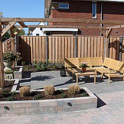 Afdekkap met sponning, 4,2 x 8,5 x 180cm