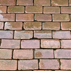 P072, Oude Gebakken Klinkers, Platkeiformaat, Rood-Bruin