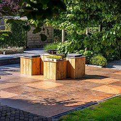 Peacock Copper, Roest Genuanceerd, 60 x 60 x 3cm