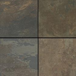 Peacock Rusty, Roest/Zwart/Blauw Genuanceerd, 60 x 60 x 3cm