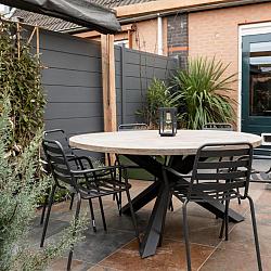 Peacock Rusty, Roest/Zwart/Blauw Genuanceerd, 90 x 90 x 3cm