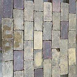 WTW, Gebakken Klinkers, Keiformaat, Plat kei Geel enkel Rood