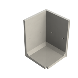 Keerwand CBH 175 - 125/125X115X175 - BETONGRIJS