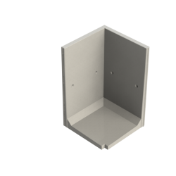 Keerwand CBH 200 - 125/125X115X200 - BETONGRIJS