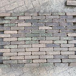 V16, Oude Gebakken Klinkers, Waalformaat, Antraciet-Bruin