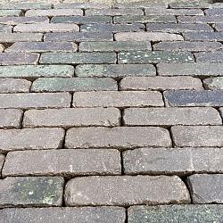 V16, Oude Gebakken Klinkers, Waalformaat, Antraciet-Bruin