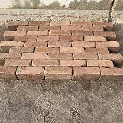 P041, Oude Gebakken Klinkers, Dikformaat, Rood-Bruin