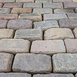 V60, Oude Gebakken Klinkers, Keiformaat, Geel-Brons