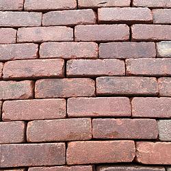 Ca 7m², Oude Gebakken Klinkers, Dikformaat, Rood-Bruin, P043