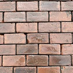 P026, Oude Gebakken Klinkers, Platkeiformaat, Rood-Bruin