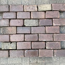 V04, Oude Gebakken Klinkers, Keiformaat, Rood-Bruin