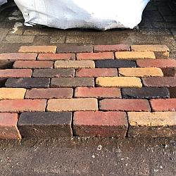 SBP12, Oude Gebakken Klinkers, Dikformaat, Carbon, Mix