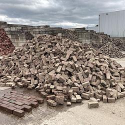 V05, Oude Gebakken Klinkers, Keiformaat, Rood-Bruin