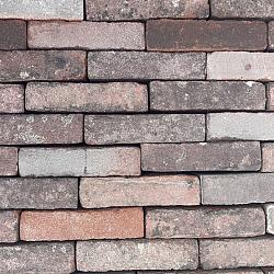 P048, Oude Gebakken Klinkers, Waalformaat, Rood-Bruin