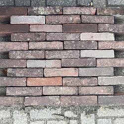 P048, Oude Gebakken Klinkers, Waalformaat, Rood-Bruin