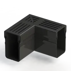 Star Drain 65/100 Hoekstuk - Zwart (Aluminium)