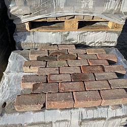 SBP38, Oude Gebakken Klinkers,Plat-Keiformaat, Rood-Bruin