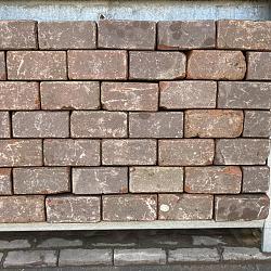 P013, Oude Gebakken Klinkers, Keiformaat, Rood-Bruin