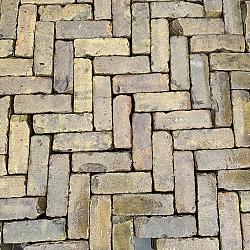 SBV01, Oude Gebakken Klinkers, Dikformaat, Geel-Brons