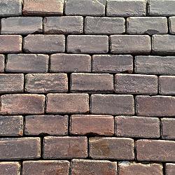 Oude gebakken klinkers keiformaat Rood/Paars