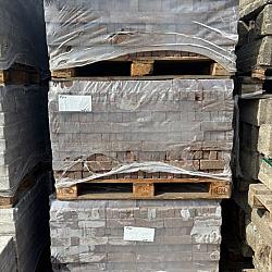 P074, Oude Gebakken Klinkers, Vierlingen, Rood-Bruin