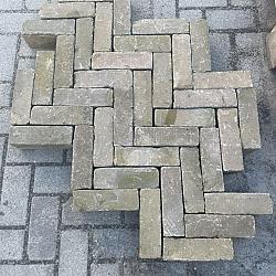 SBV10, Oude gebakken klinkers, Dikformaat Geel Brons