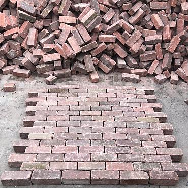 P010, Oude Gebakken Klinkers, Dikformaat, Rood-Bruin