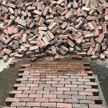 P010, Oude Gebakken Klinkers, Dikformaat, Rood-Bruin