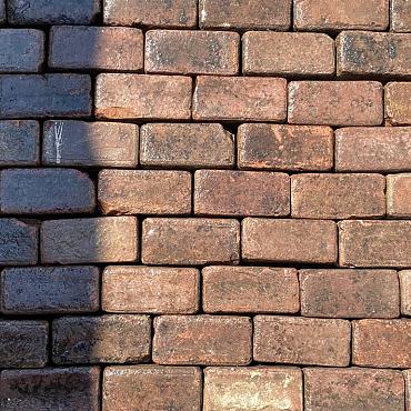 Oude Gebakken Klinkers, Keiformaat, Rood-Bruin