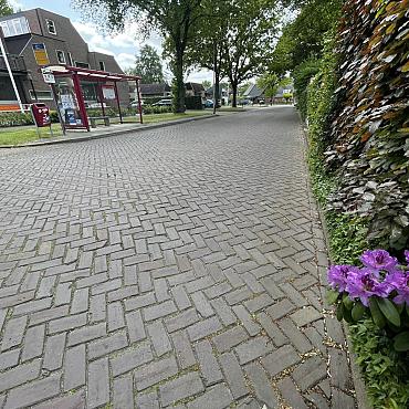 Oude gebakken klinkers keiformaat Rood/Paars