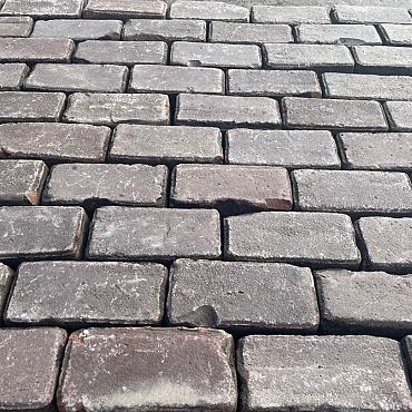 Oude gebakken klinkers keiformaat Rood/Paars