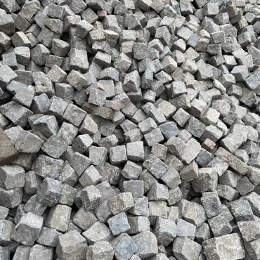 SBV10L, Natuursteenkeien, kasseien, Basalt, graniet, 10x10x10