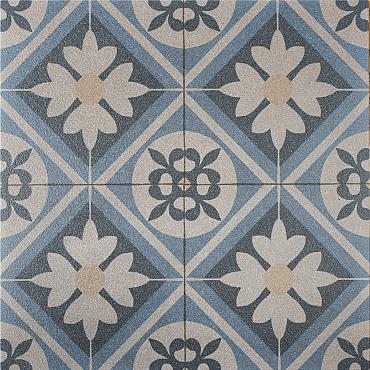 Mosaic Blue, Blauw, 60 x 60 x 3cm
