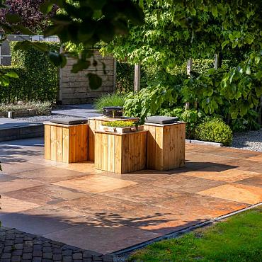 Peacock Copper, Roest Genuanceerd, 60 x 60 x 3cm