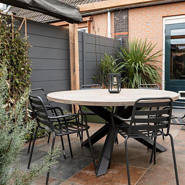 Peacock Rusty, Roest/Zwart/Blauw Genuanceerd, 60 x 60 x 3cm