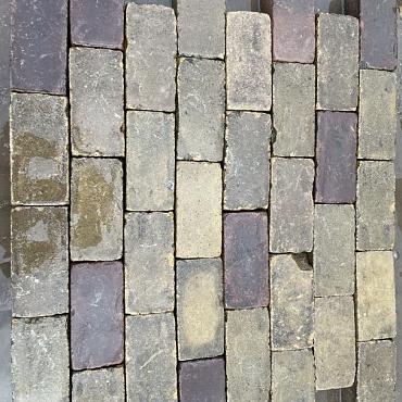 WTW, Gebakken Klinkers, Keiformaat, Plat kei Geel enkel Rood