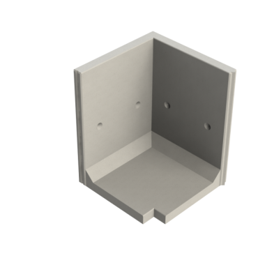 Keerwand CBH 125 - 100/100X85X125 - BETONGRIJS