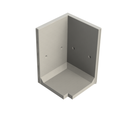 Keerwand CBH 150 - 100/100X85X150 - BETONGRIJS