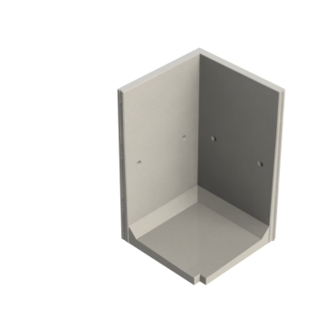 Keerwand CBH 200 - 125/125X115X200 - BETONGRIJS