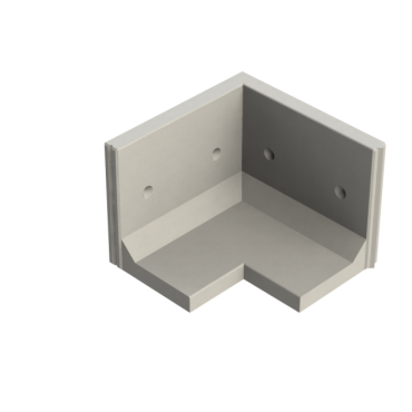 Keerwand CBH 75 - 100/100X60X75 - BETONGRIJS